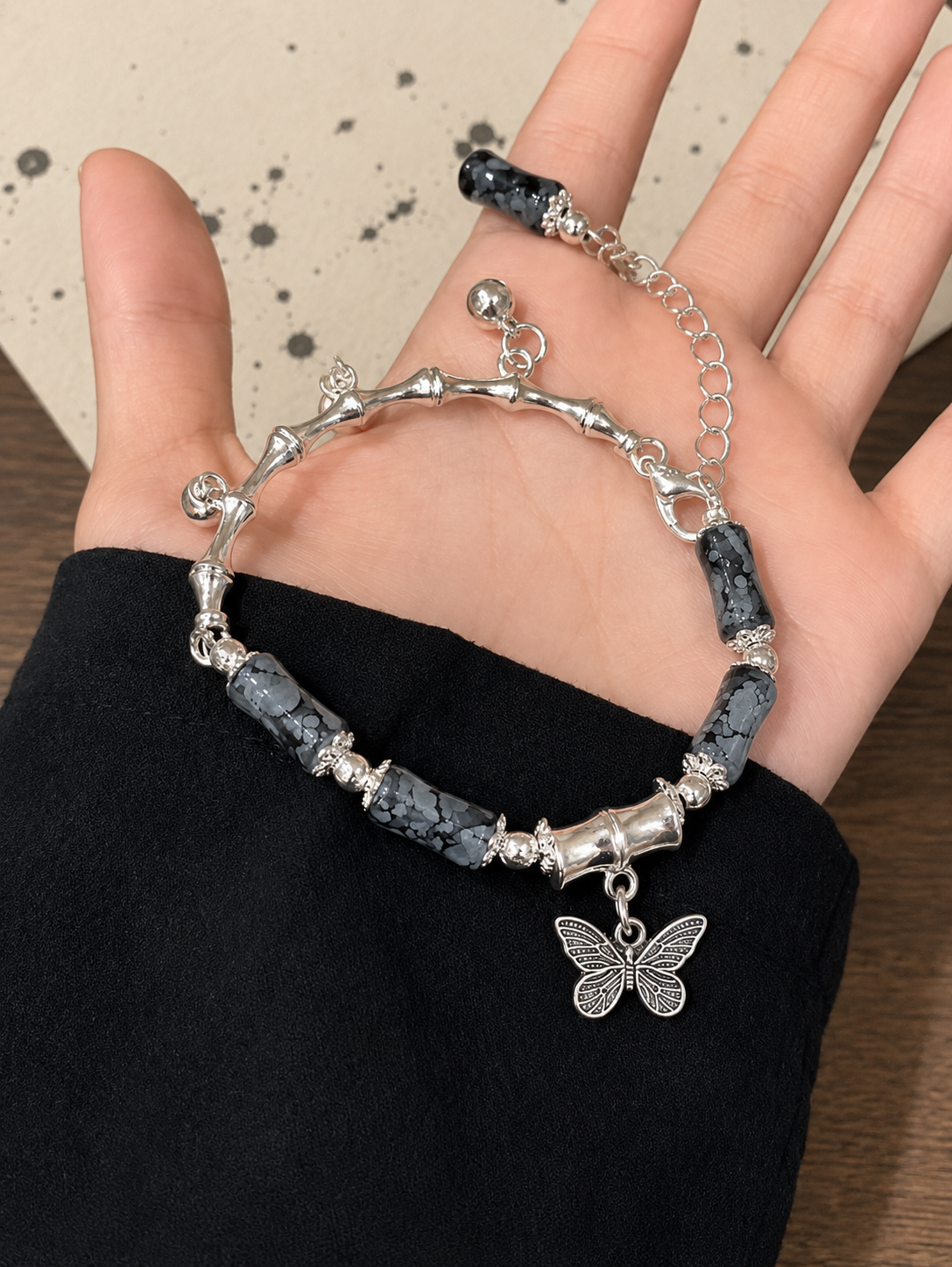Midnight Butterfly Bracelet
