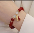 Scarlet Glow Charm Bracelet