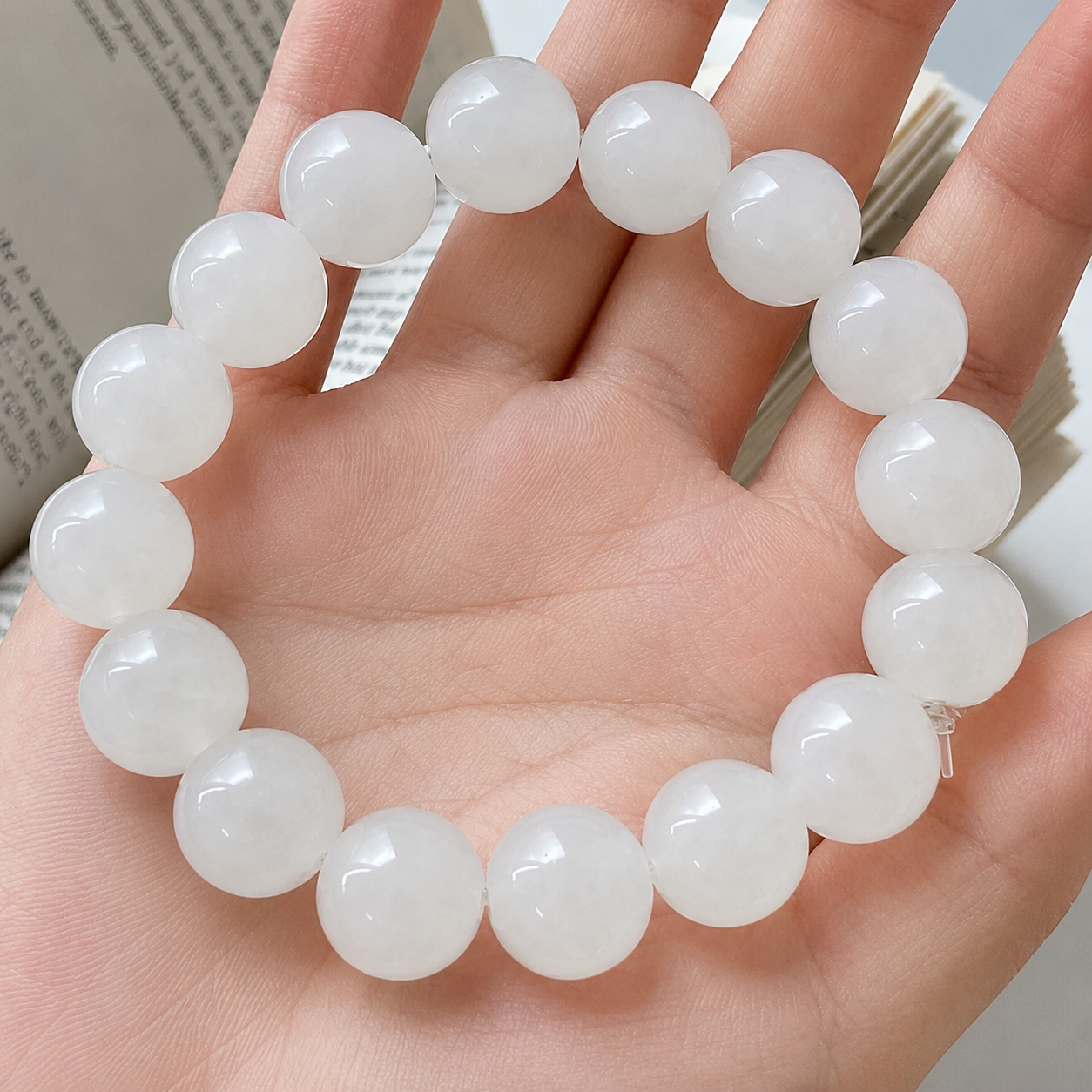 Cloud White Beaded Bracelet