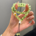 Apple Green Cat Charm Bracelet