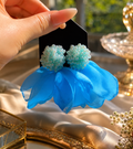 Azure Petal Breeze Earrings