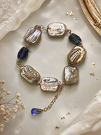 Natural Freshwater Baroque Pearl Bracelet – Handmade Gold-Tone Bracelet