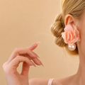 Velvet Rose Pearl Earrings
