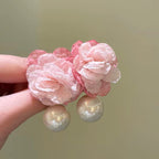 Velvet Rose Pearl Earrings