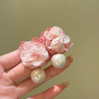 Velvet Rose Pearl Earrings