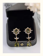Forest Whisper Clip-On Drop Earrings