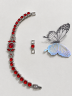 Vintage Red Stone Tennis Bracelet