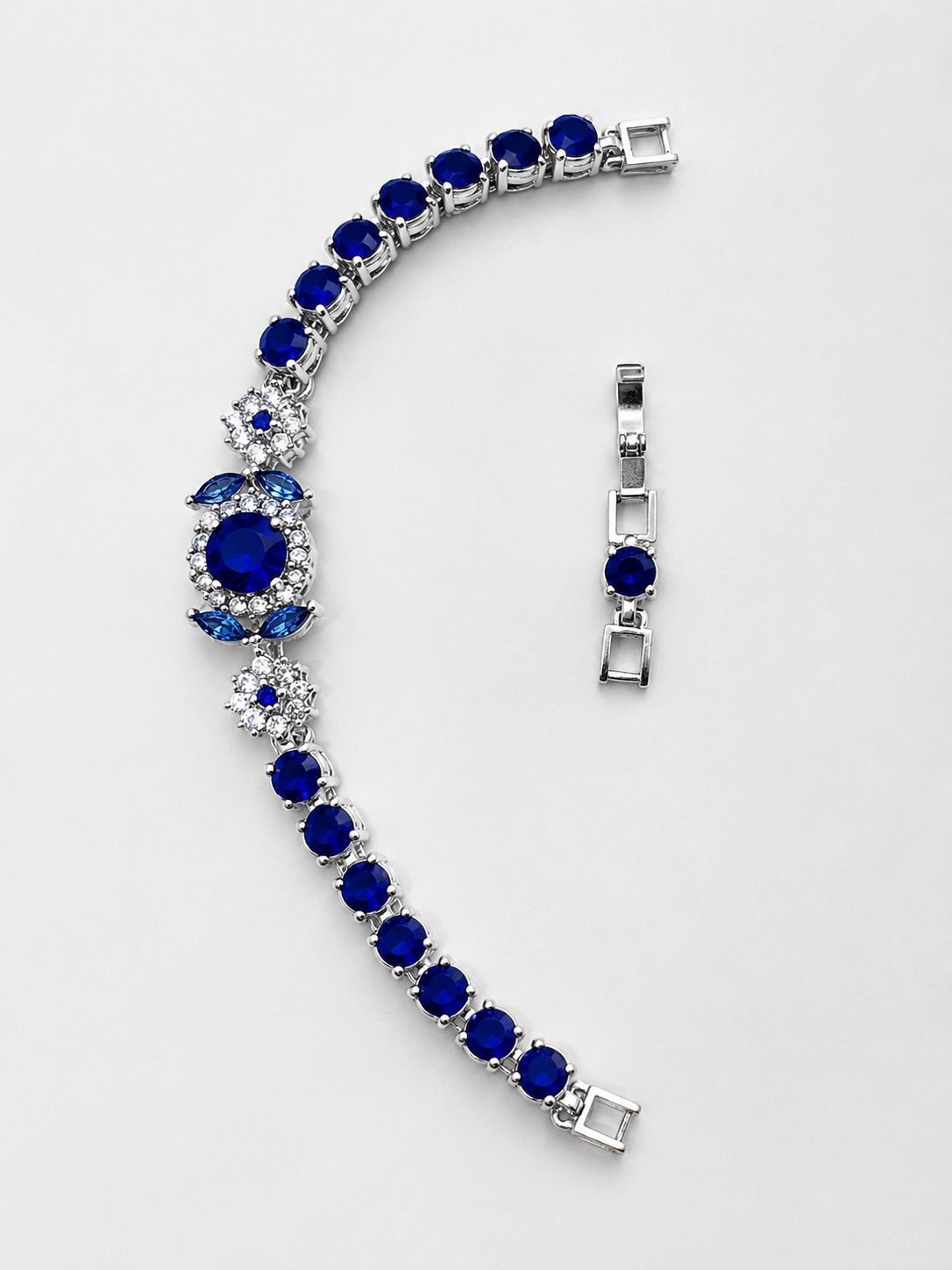 Vintage Blue Stone Tennis Bracelet