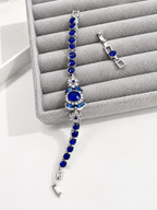 Vintage Blue Stone Tennis Bracelet