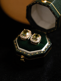 Verdant Glow Clip-On Earrings