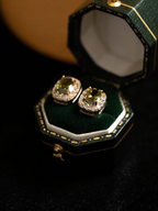 Verdant Glow Clip-On Earrings