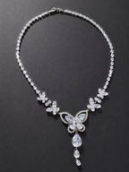 Elegant Butterfly Jewelry Set (Necklace & Earrings)