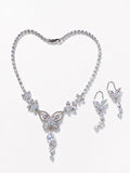 Elegant Butterfly Jewelry Set (Necklace & Earrings)