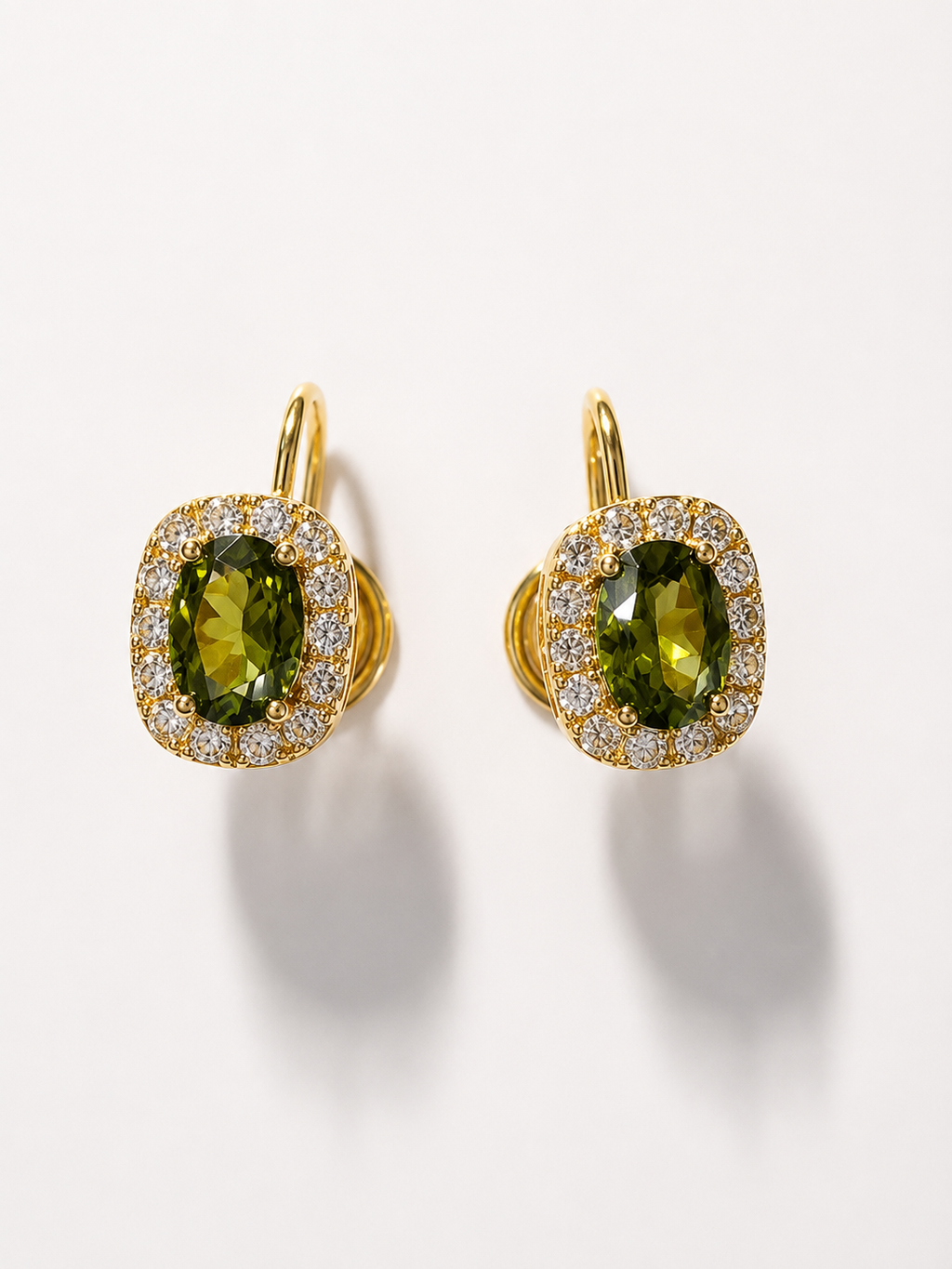 Verdant Glow Clip-On Earrings