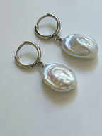 Baroque Pearl Hoop Earrings