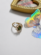 Forest Bloom Adjustable Open Ring