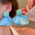 Azure Petal Breeze Earrings