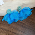 Azure Petal Breeze Earrings