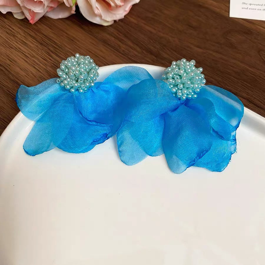 Azure Petal Breeze Earrings