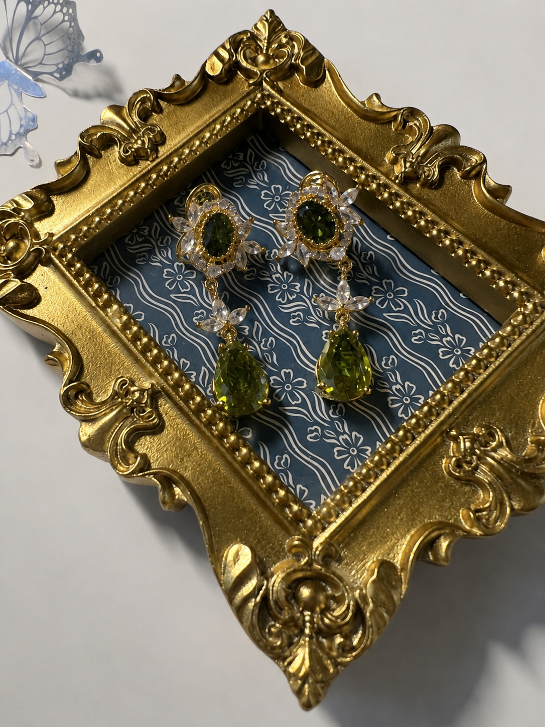 Forest Whisper Clip-On Drop Earrings