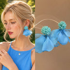 Azure Petal Breeze Earrings