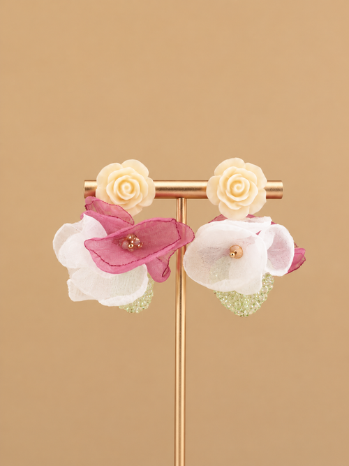 Blush Rose Garden Earrings