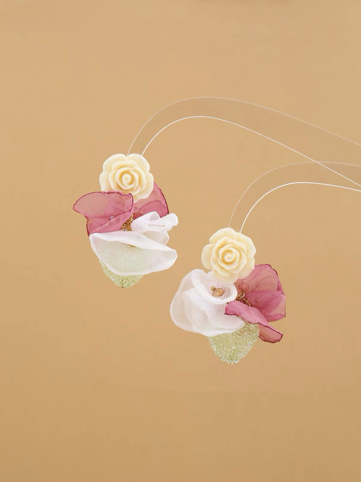 Blush Rose Garden Earrings