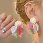 Blush Rose Garden Earrings